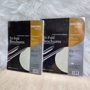NEW Wausau Tri-Fold Brochure Professional Paper Matte 100 Sheets 8.5”x11” 65 lb